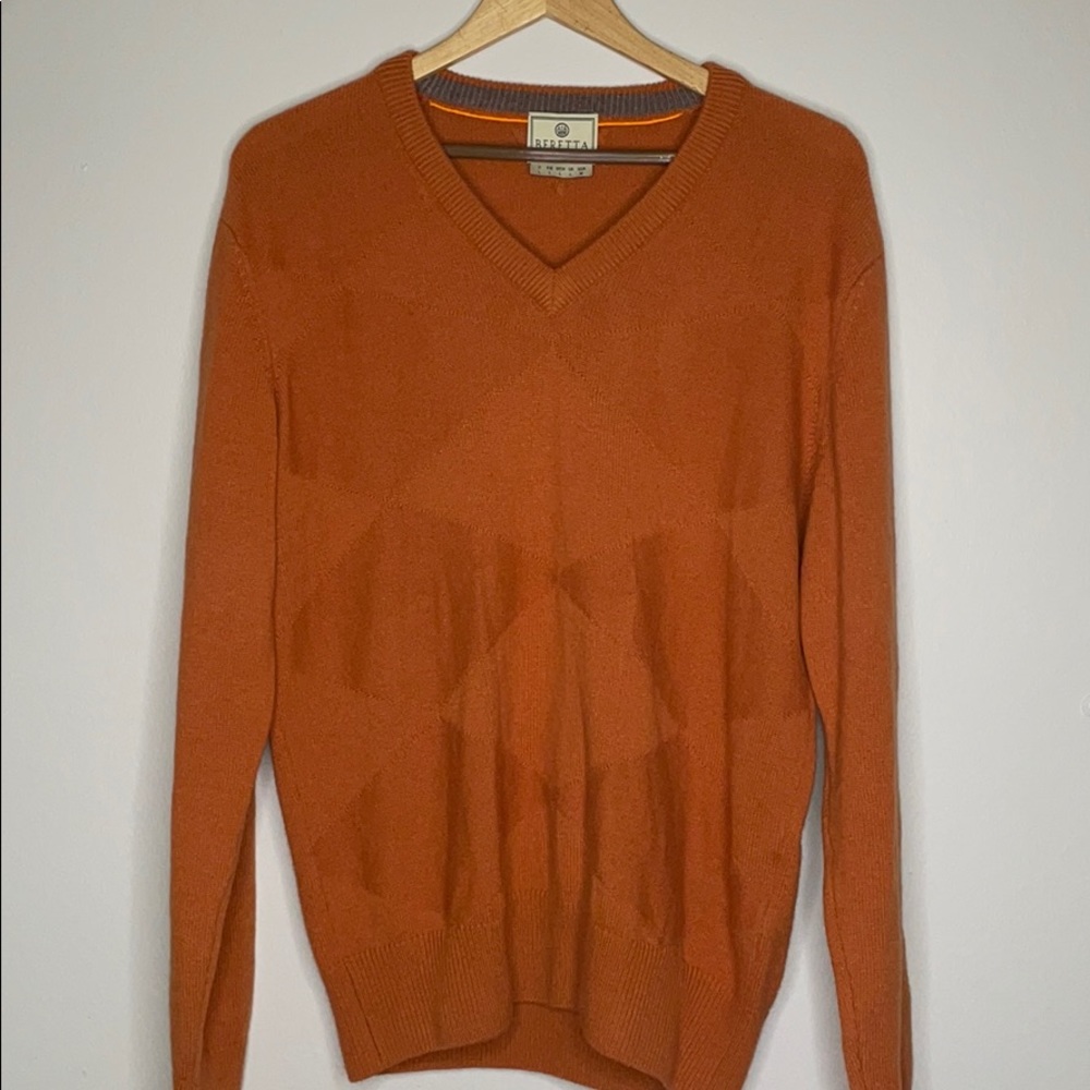 Men’s Beretta LambsWool Diamond V - Neck Sweater